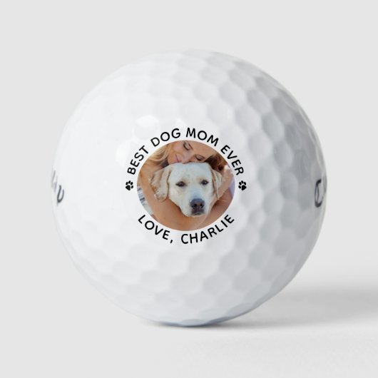 Aangepaste foto voor beste hond Mam ooit Golfballen (Voorkant)