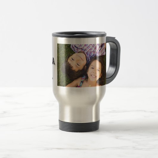 Aangepaste foto voor beste opa - op reisbeker (Voorkant rechts)