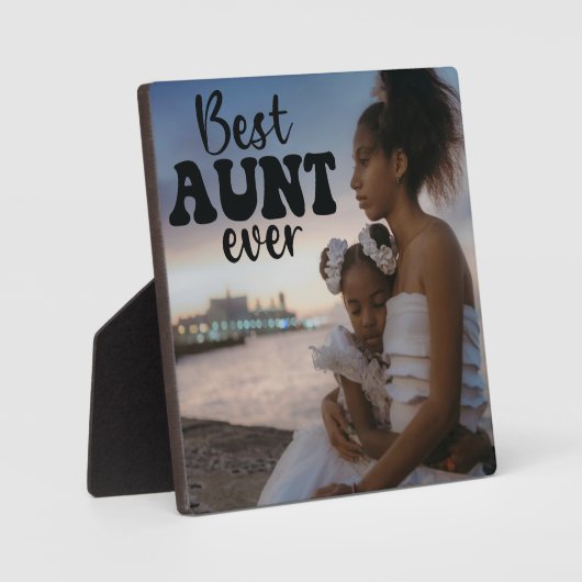 Aangepaste foto voor beste tante Ever Fotoplaat (Voorkant)