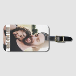 Aangepaste foto voor beste vader ooit bagagelabel