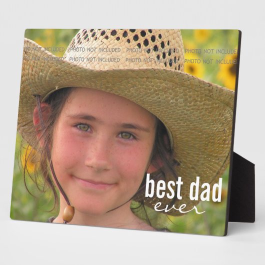 Aangepaste foto voor beste vader ooit fotoplaat (Zijkant)