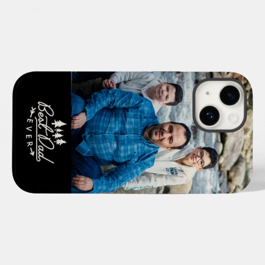 Aangepaste foto voor beste vader ooit-hout Case-Mate iPhone case (Achterkant (horizontaal))