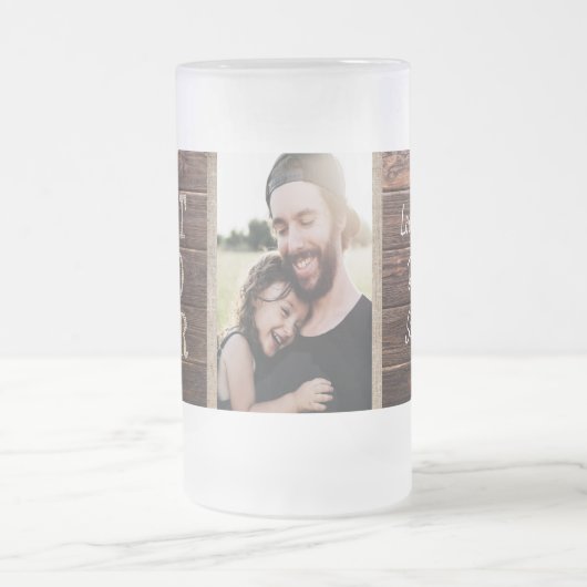 Aangepaste foto voor beste vader ooit matglas bierpul (Center)