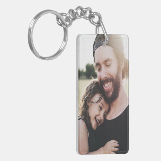 Aangepaste foto voor beste vader ooit sleutelhanger (Voorkant Links)