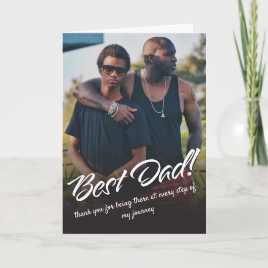 Aangepaste foto voor beste vader Typografie Kaart (Voorkant)