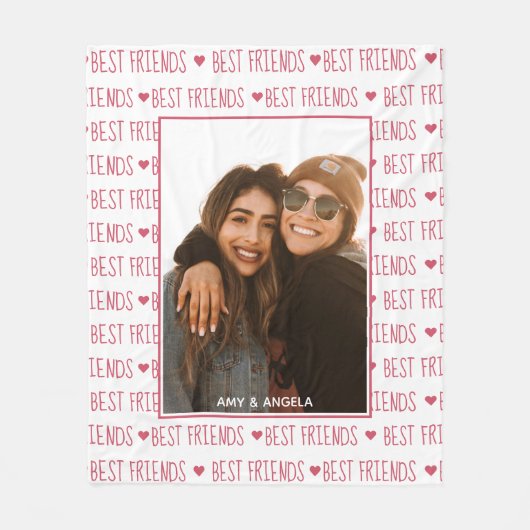 Aangepaste foto voor beste vrienden fleece deken (Voorkant)
