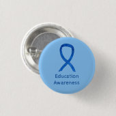 Aangepaste foto voor blauwbewustwording ronde button 3,2 cm (Voorkant /achterkant)
