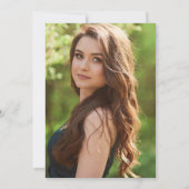 Aangepaste foto voor Bright Green Tassel Graduel Kaart (Achterkant)