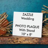 Aangepaste foto voor bruiloft 10 x 8 inch fotoplaat (Zijkant)