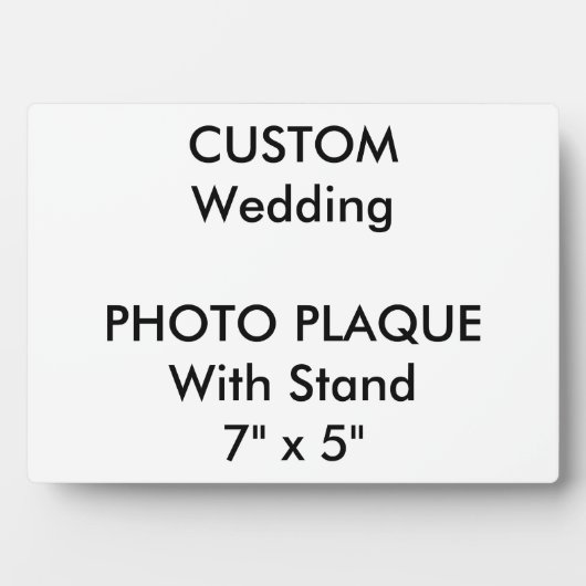 Aangepaste foto voor bruiloft 7 x 5 inch fotoplaat (voorkant)