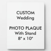 Aangepaste foto voor bruiloft 8 x 10 inch fotoplaat (Voorkant)