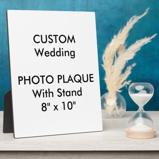 Aangepaste foto voor bruiloft 8 x 10 inch fotoplaat (Zijkant)
