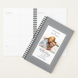 Aangepaste foto voor bruiloft Grijs Wit legant scr Planner