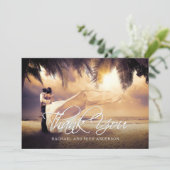 Aangepaste foto voor bruiloft Hartelijk dank Bedankkaart (Staand voorkant)