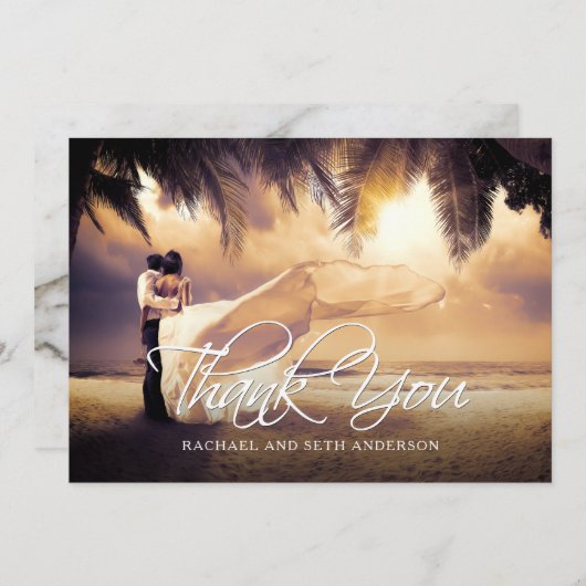 Aangepaste foto voor bruiloft Hartelijk dank Bedankkaart (Voorkant / Achterkant)