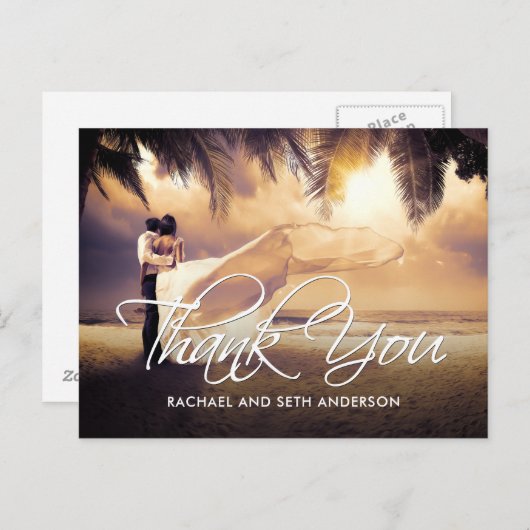 Aangepaste foto voor bruiloft Hartelijk dank Briefkaart (Voorkant / Achterkant)