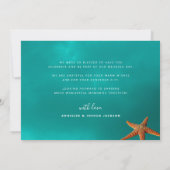 Aangepaste foto voor bruiloft met bestemming stran bedankkaart (Achterkant)