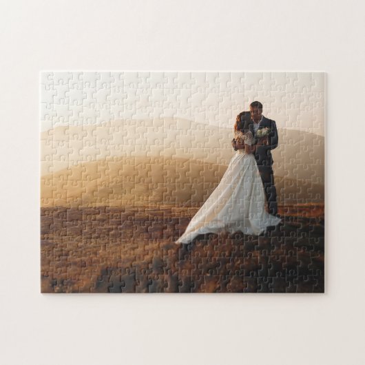 Aangepaste foto voor echtgenoot vrouw Jigzaag Puzz Legpuzzel (Horizontaal)