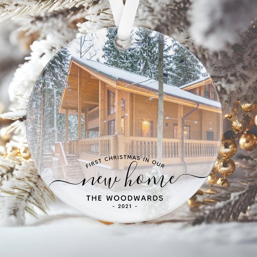 Aangepaste foto voor eerste kerstmis Nieuw Home Bl Ornament