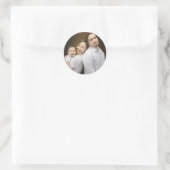Aangepaste foto voor familie ronde sticker (Tas)