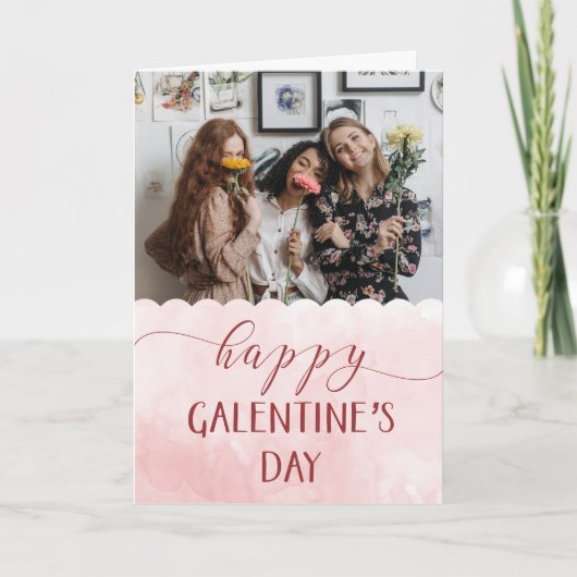 Aangepaste foto voor Galentine's Day Feestdagen Kaart (Voorkant)