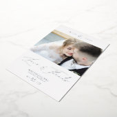 Aangepaste foto voor getrouwde liefdes en Bedankt Folie Uitnodiging (Gedraaid)