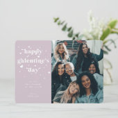 Aangepaste foto voor Happy Galentine-dag Feestdagenkaart (Staand voorkant)