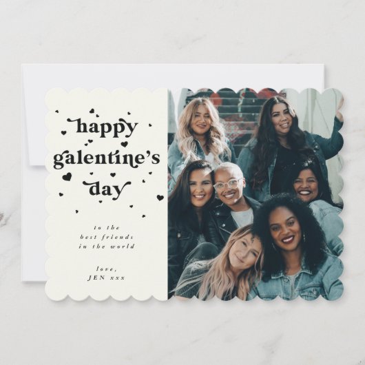 Aangepaste foto voor Happy Galentine-dag Feestdagenkaart (Voorkant)