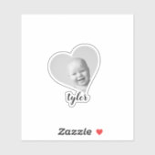 Aangepaste foto voor hart sticker (Vel)