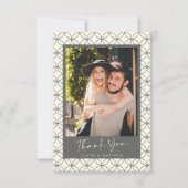 Aangepaste foto voor hedendaagse kunst Deco Wedden Bedankkaart (Voorkant)