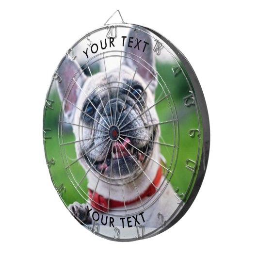 Aangepaste foto voor honden dartbord (Voorkant Rechts)