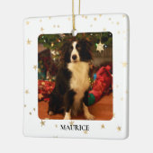 Aangepaste foto voor honden keramisch ornament (Links)