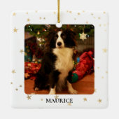 Aangepaste foto voor honden keramisch ornament (Achterkant)