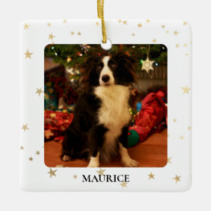 Aangepaste foto voor honden keramisch ornament