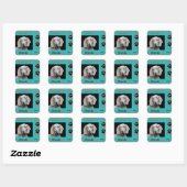 Aangepaste foto voor honden vierkante sticker (Vel)