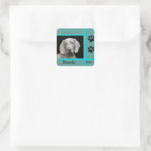 Aangepaste foto voor honden vierkante sticker (Tas)