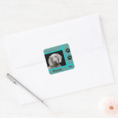 Aangepaste foto voor honden vierkante sticker (Envelop)