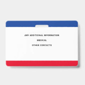 Aangepaste foto voor identificatie van kinderen bi badge (Achterkant)