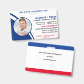 Aangepaste foto voor identificatie van kinderen bi badge (Voor- en achterkant)