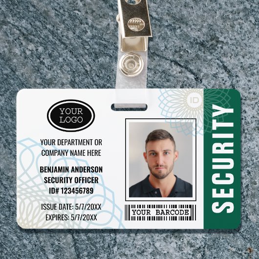 Aangepaste foto voor identiteitsbewijs beveiliging badge