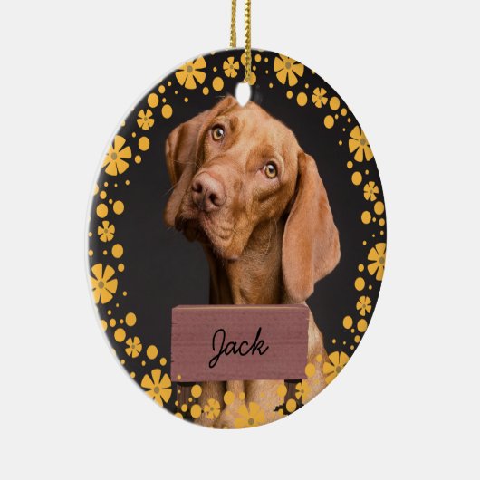 Aangepaste foto voor kerstfeestdagen keramisch ornament (Rechts)