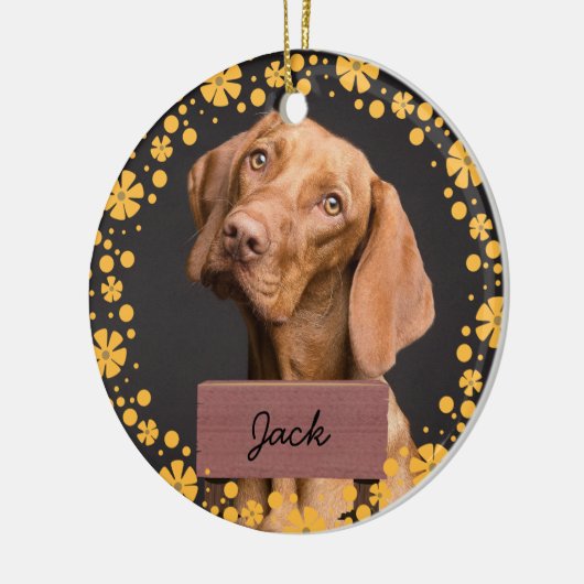 Aangepaste foto voor kerstfeestdagen keramisch ornament (Links)