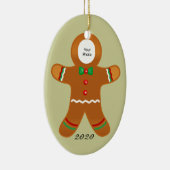 Aangepaste foto voor kerstmis keramisch ornament (Rechts)