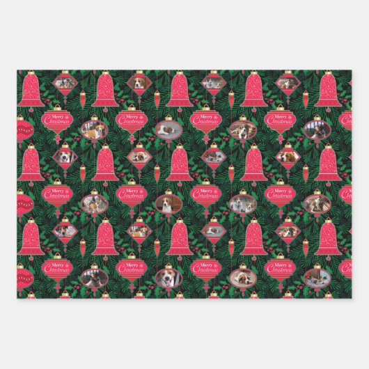 Aangepaste foto voor kerstversieringen inpakpapier vel (Voorkant 2)