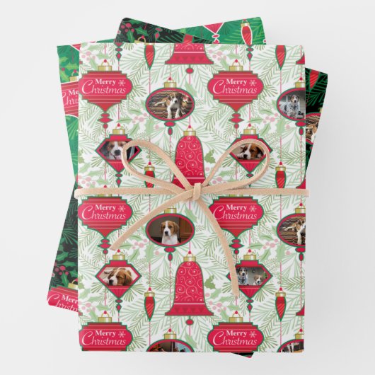 Aangepaste foto voor kerstversieringen inpakpapier vel (In situ)