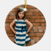 Aangepaste foto voor kleurrijke strepen keramisch ornament (Voorkant)