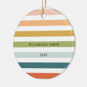 Aangepaste foto voor kleurrijke strepen keramisch ornament (Links)