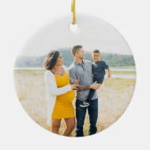 Aangepaste foto voor kleurrijke strepen keramisch ornament (Achterkant)