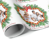 Aangepaste foto voor Merry Kerstmis Cadeaupapier (Rol Hoek)