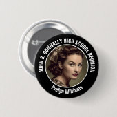 Aangepaste foto voor middelbare school reünie jaar ronde button 5,7 cm (Voorkant /achterkant)